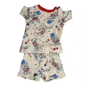 2T Disney Mickey Mouse Red, gray  and Blue short set k124